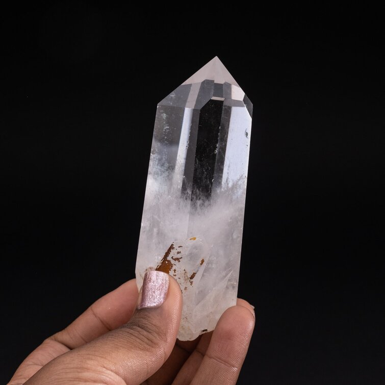 Optical Gem Quartz Crystal Point From Brazil (0.4101 lbs)